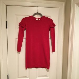 Gap Kids red sweater dress size M (8)